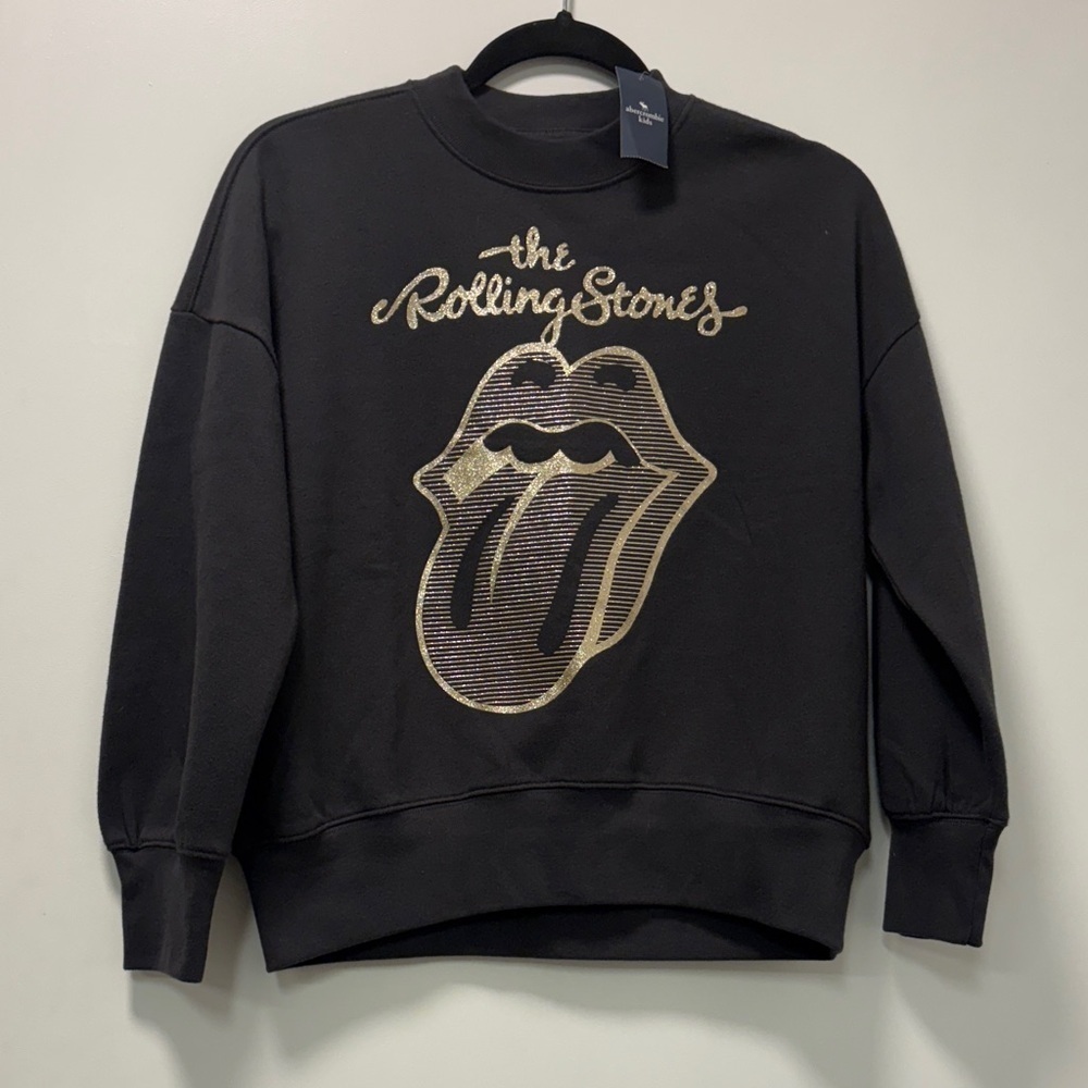 The Rolling Stones Black and Gold Crewneck Sweater